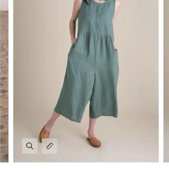 Conscious clothing linen backyard jumper, women’s large - Picture 4 of 6